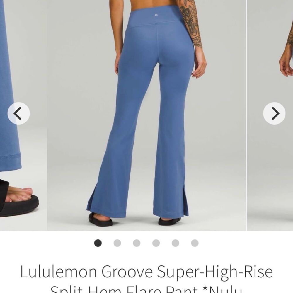Lululemon Groove Super High Rise Split Hem Flare Pant Water Drop Size 2